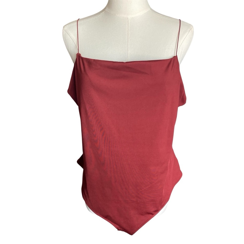 H&M Burgundy Bodysuit Top